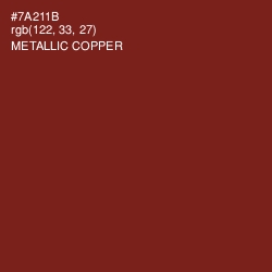 #7A211B - Metallic Copper Color Image